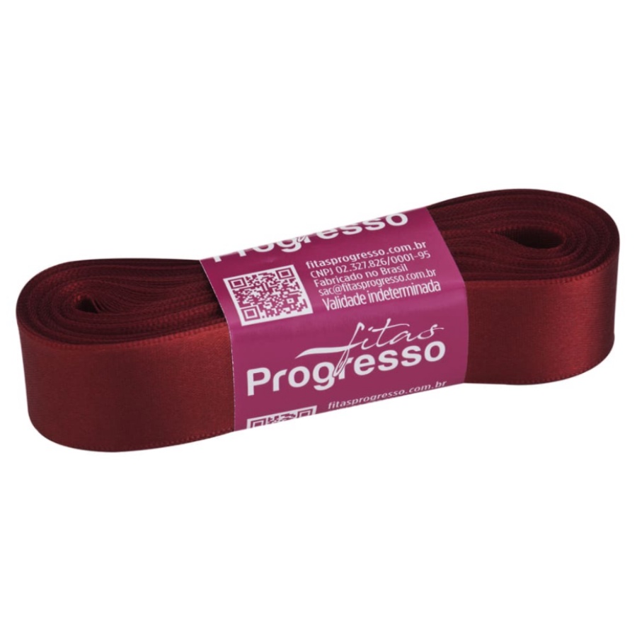 Fita de Cetim Progresso 22mm nº5  - 10m Cor 389 Vinho - 01 unidade em Oferta na Shopee
