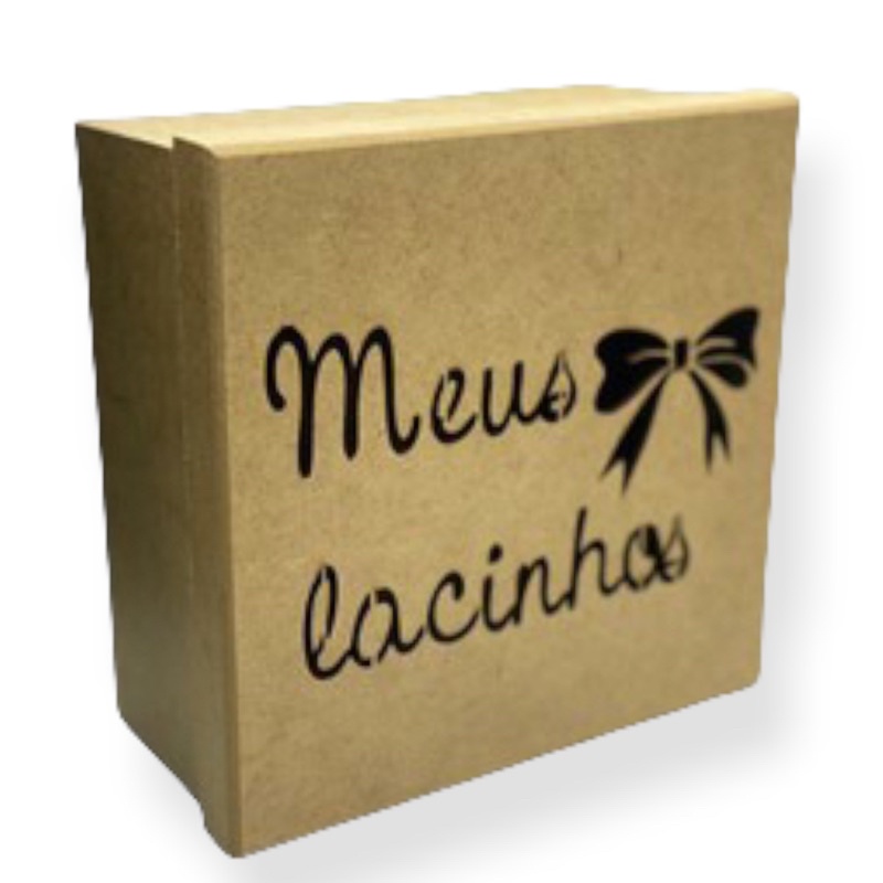 Caixa Meus Lacinhos 20x20x10 Decoração Mdf porta laços, tiara, presente, quarto de menina, lembrancinhas, decorativa,organizadora,