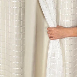 Cortina 4,00 x 2,50 Voil Xadrez C/ Forro Microfibra Para Sala Ou Quarto em Oferta na Shopee