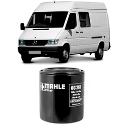 Filtro Óleo Mercedes Benz Sprinter 2.5 97 A 2001 Metal Leve