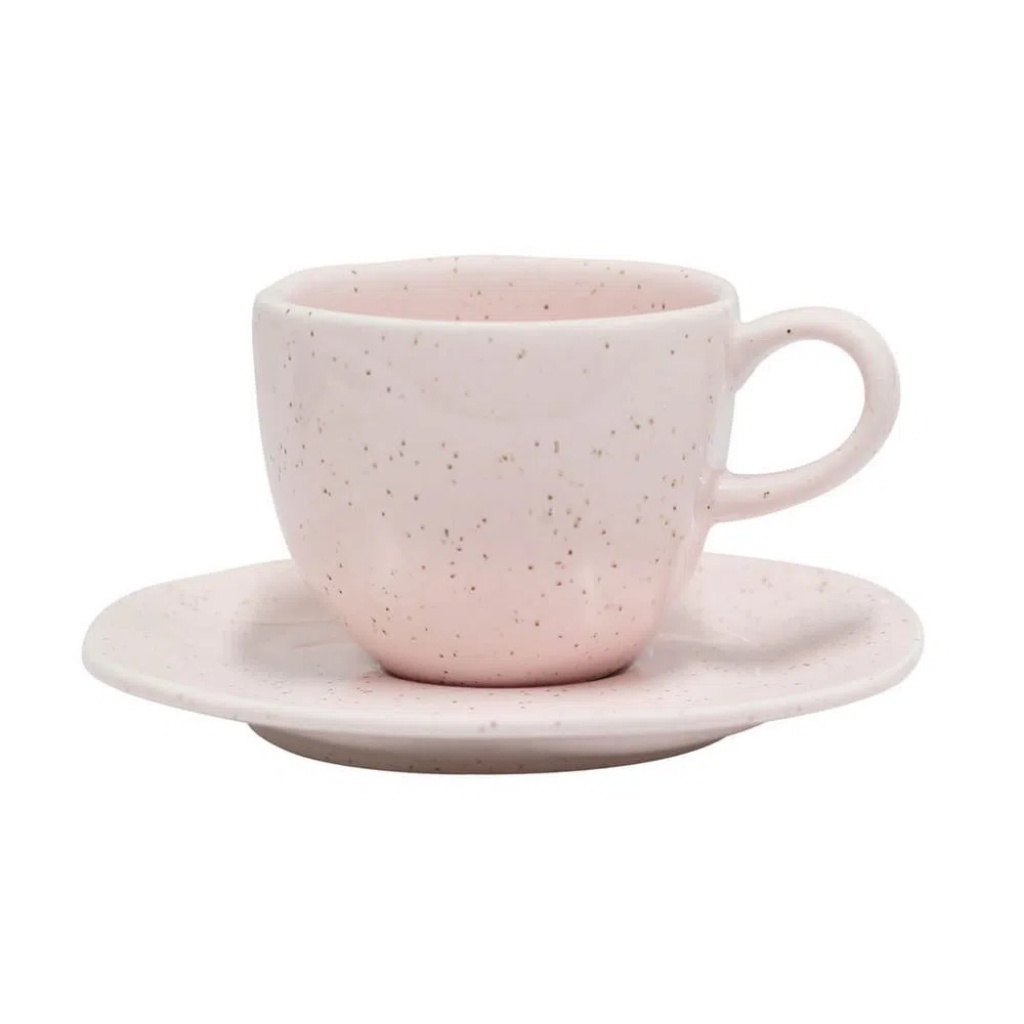1 Xícara Chá Com Pires Ryo Pink Sand 220ml Rosa Claro Oxford Porcelanas Rosa Claro para Mesa Posta em Oferta na Shopee
