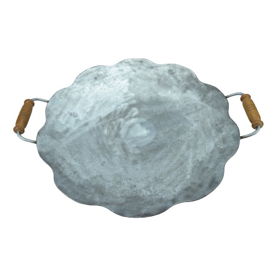 DISCO DE ARADO LEGÍTIMO GROSSO COM ALÇAS DE MADEIRA IPÊ 62CM