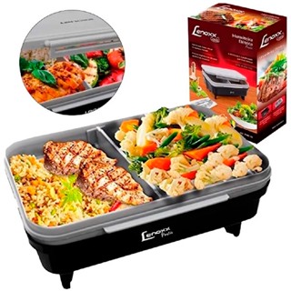 Aquecedor De Alimentos Marmiteira Elétrica Portátil - Bivolt Preto Bivolt