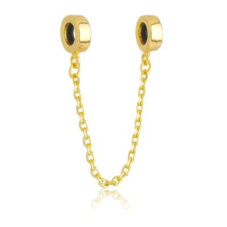Trava de Segurança Berloque Para Pulseira Pandora Banhado a Ouro 18k