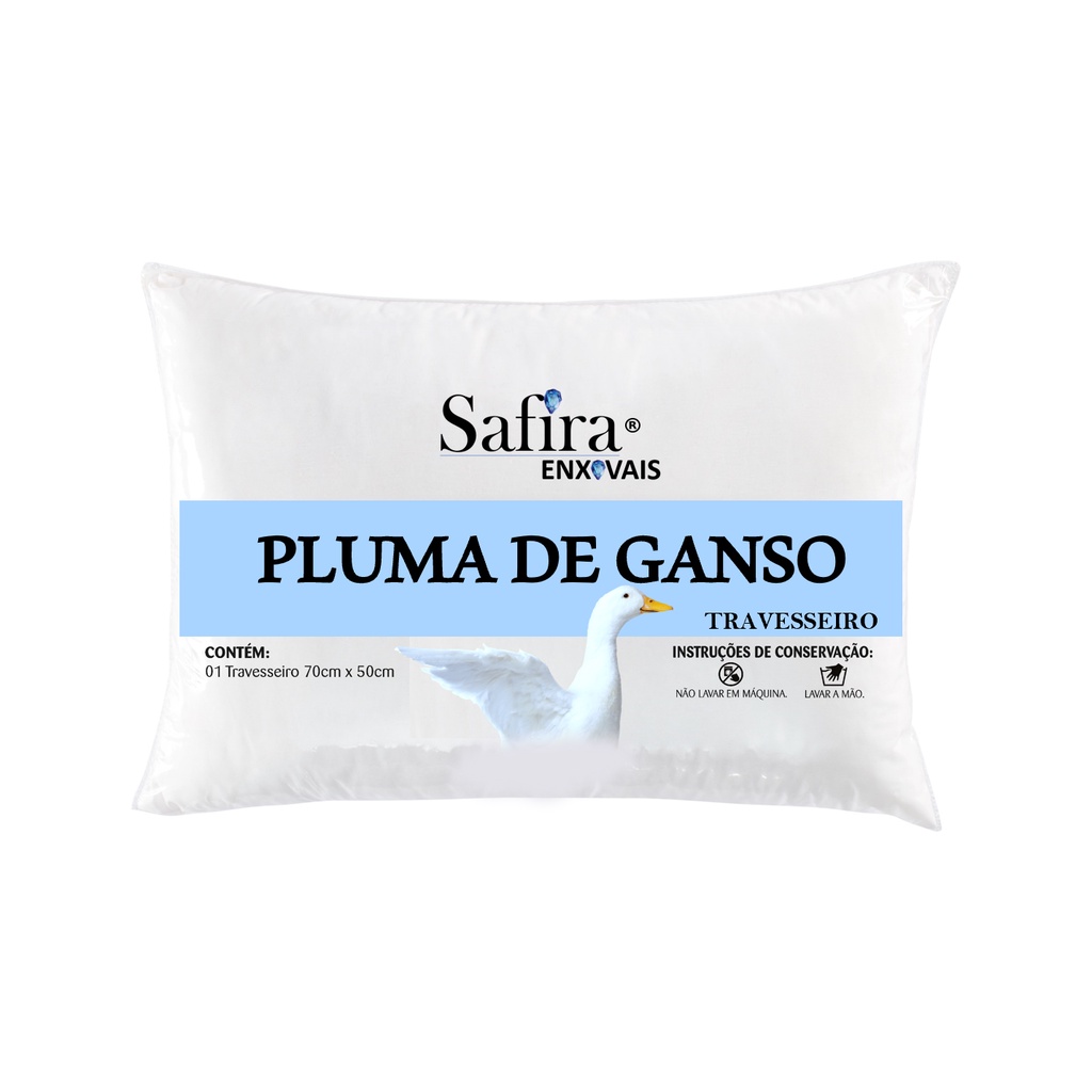 Travesseiro pluma de ganso antialérgico e anti ácaros sintética branco com desenvolvimento ecológico 100% vegano