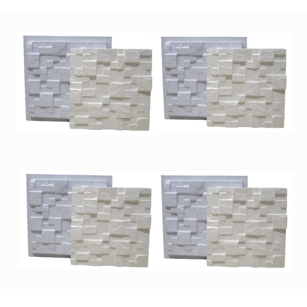 4 Formas Para Gesso 3d Molde de Placas São Tomé Pra Parede