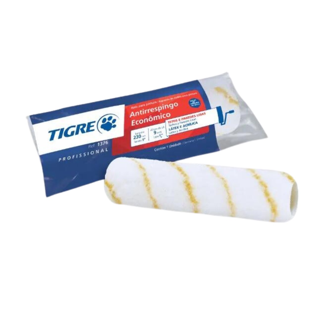 Rolo de Lã Sintética Antirrespingo Para Pintura Tigre em Oferta na Shopee