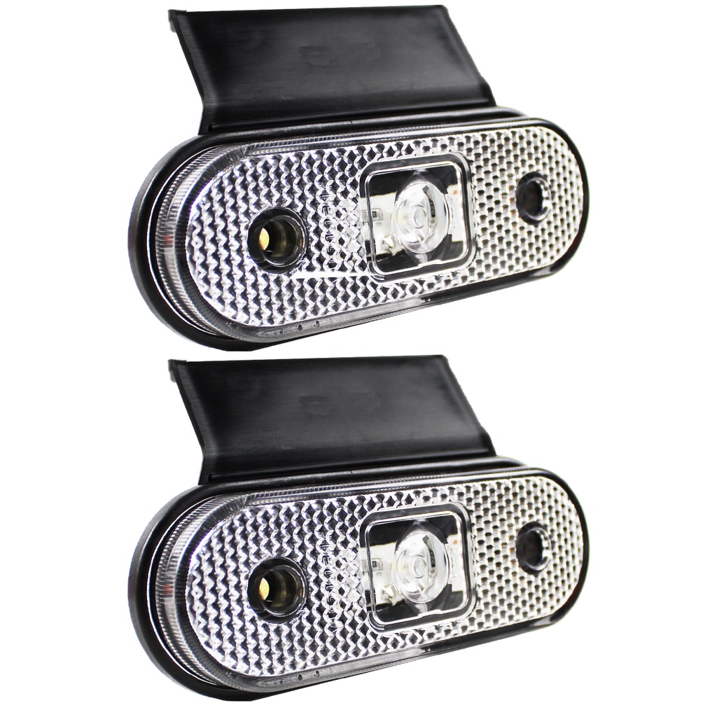 2 Lanterna Lateral Caminhão Carreta Facchini LED CR +Suporte