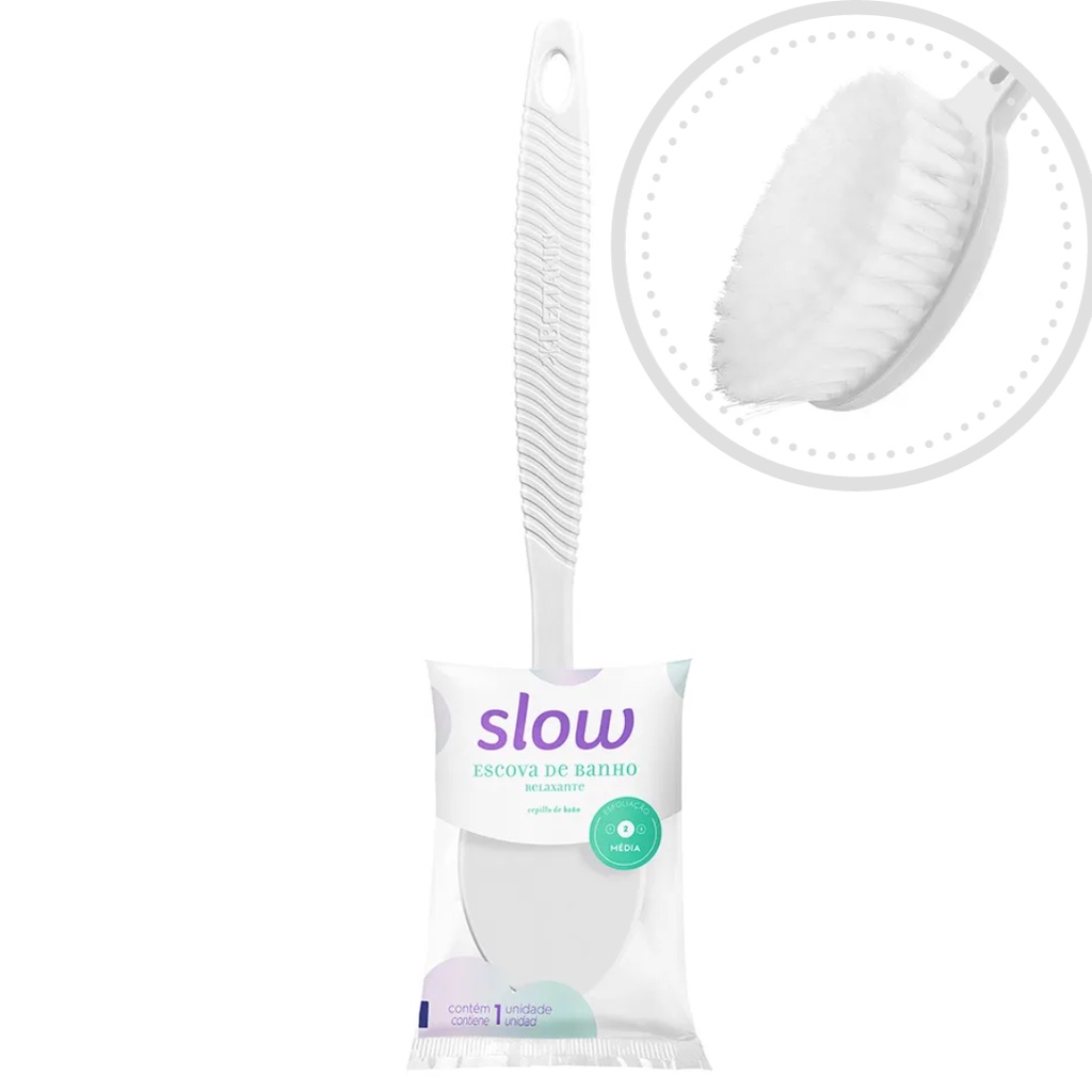 Escova De Banho Massageadora E Relaxante White Slow LS7506 1x4x6 em Oferta na Shopee