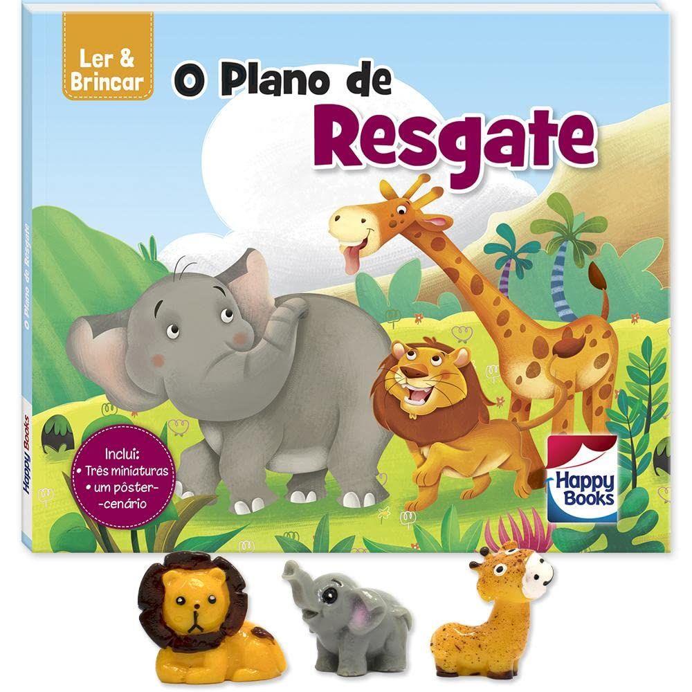 Livro Ler & Brincar O Plano de Resgate Com 3 Miniaturas