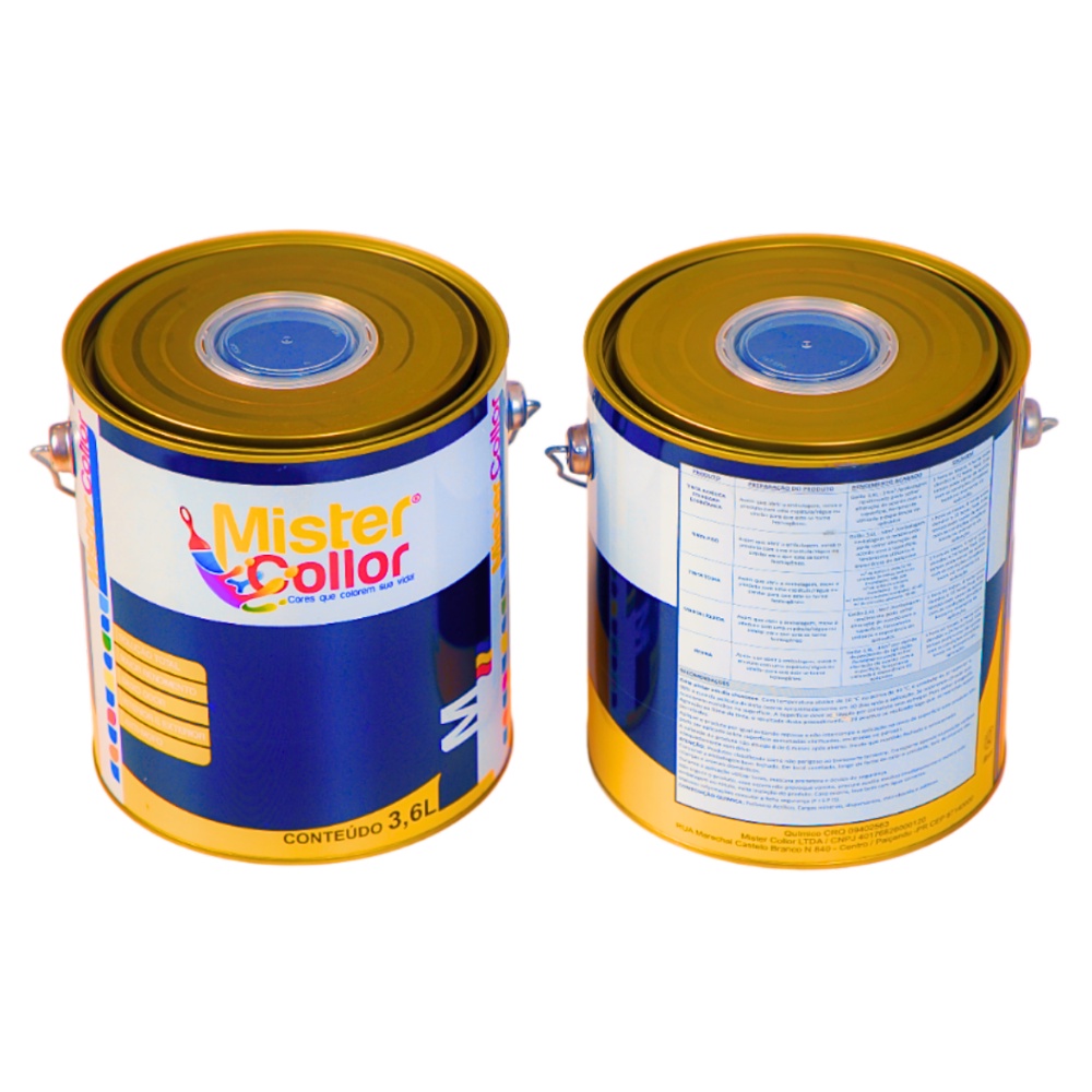 KIT Tinta Acrílica 3,6L + Fundo Preparador 3,6L - Base Água - MISTERCOLLOR