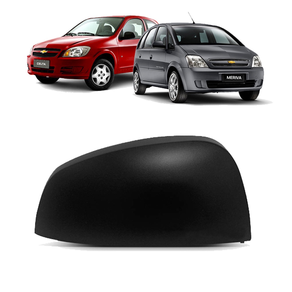 Capa Retrovisor Celta 2007 a 2016 Prisma 2007 a 2012 Meriva 2003 a 2012 Preta