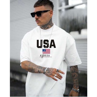 Camiseta estilosa USA Masculina em algodão