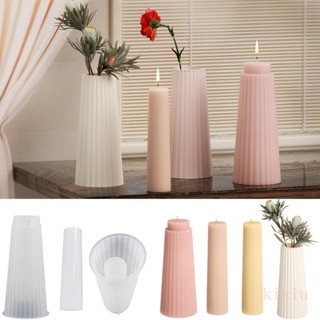 kikiu 2 Pcs Vaso De Flores Listrado Molde De Silicone Resina De Container Secas