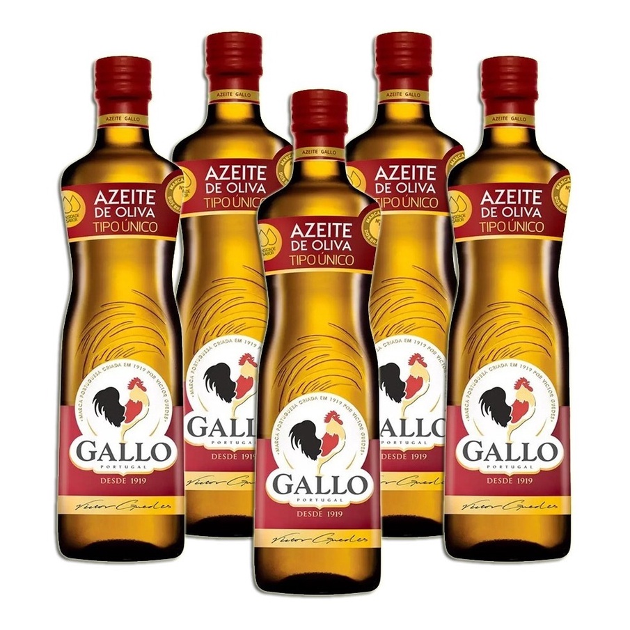 Azeite De Oliva Tipo Único Português Gallo 500ml Kit 5