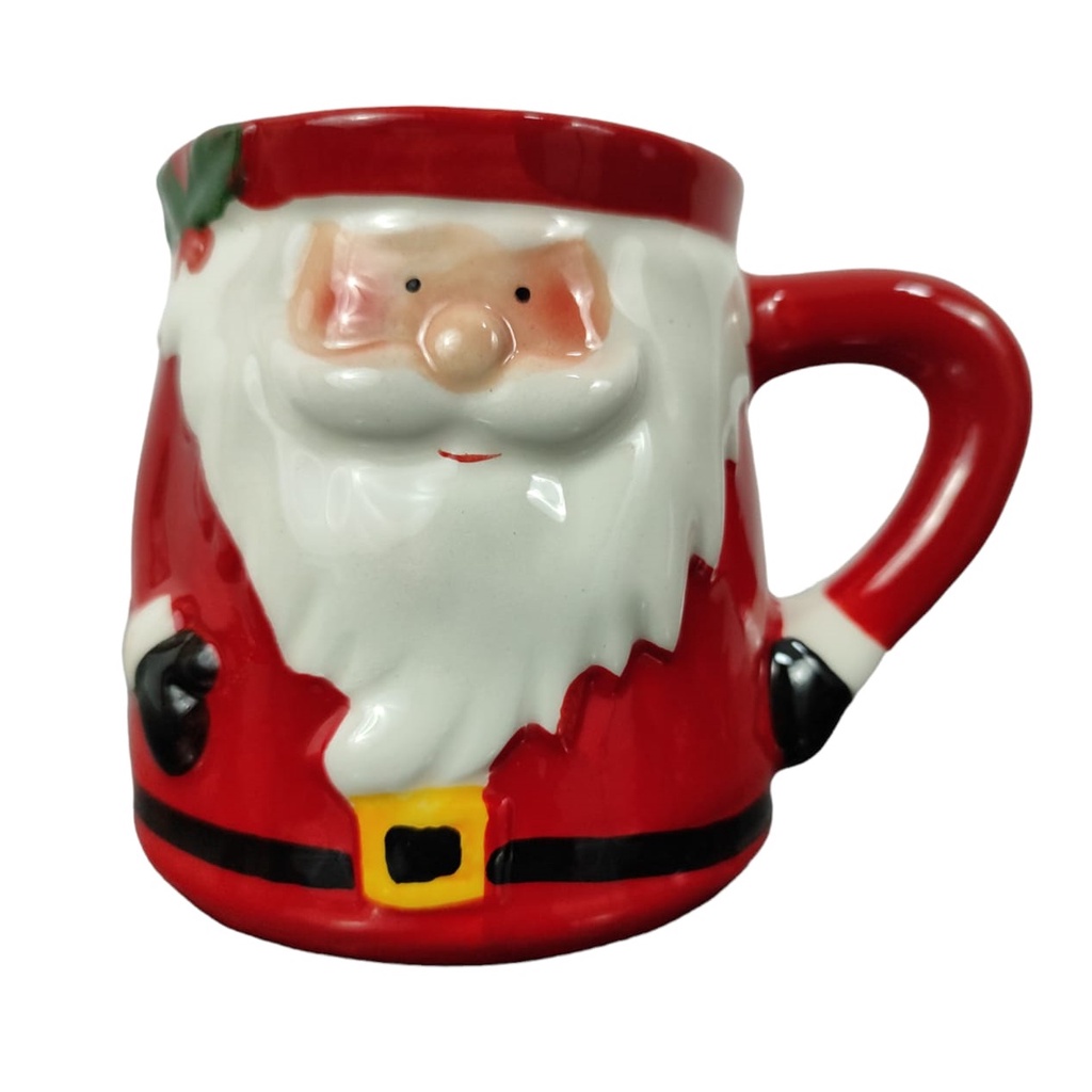 Caneca Natal Papai Noel Cerâmica 300ml Decoração Natalina