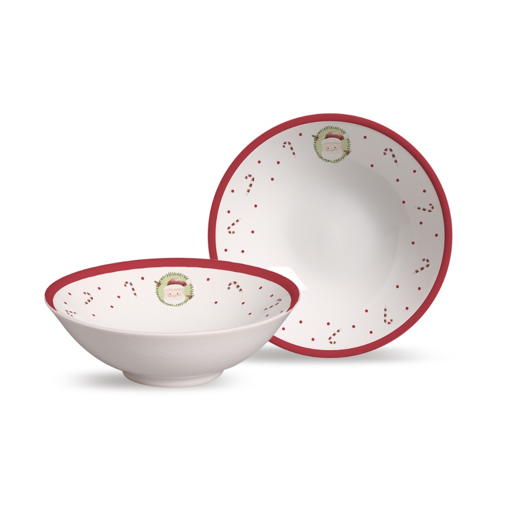 Tigela Bowl Ludic Papai Noel 300ml Alleanza Cerâmica Natal Papai Noel