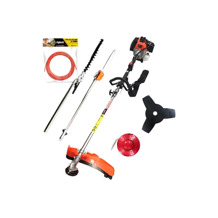 Roçadeira Gasolina Multifuncional Poda 63cc Importway + Kit