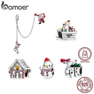 Bamoer Natal Série 5 Estilos 925 Charmes De Prata Para Colar Pulseira Bijuteria Acessórios BSC538 em Oferta na Shopee