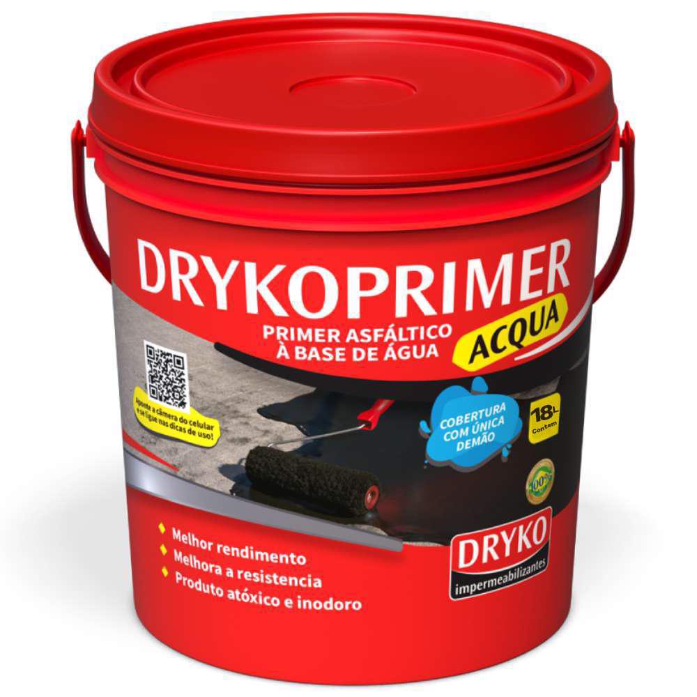 Primer Asfáltico 18 Litro Base de Água Drycoprimer Acqua DRYKO em Oferta na Shopee