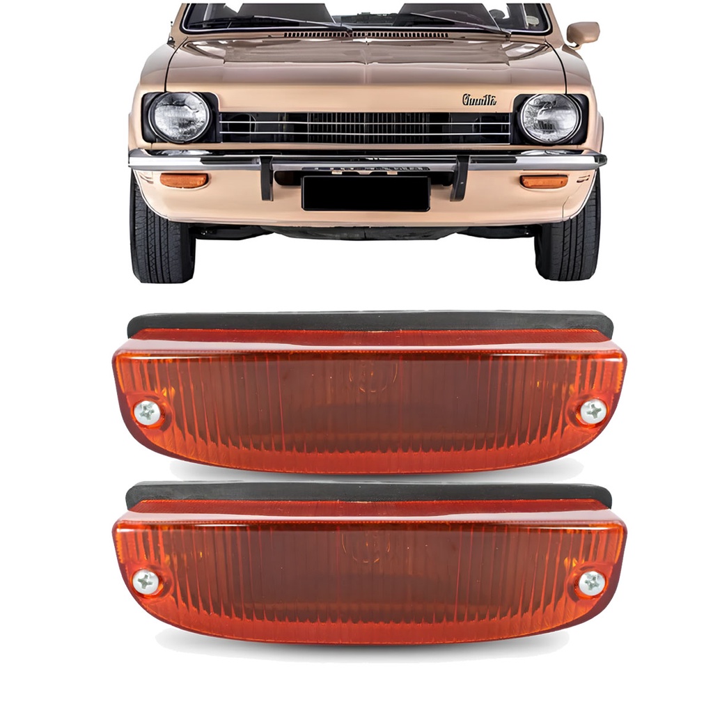 Par Lanterna Dianteira Pisca Chevette 73 74 75 76 77 78 79 80 81 82 Lisa Ambar em Oferta na Shopee