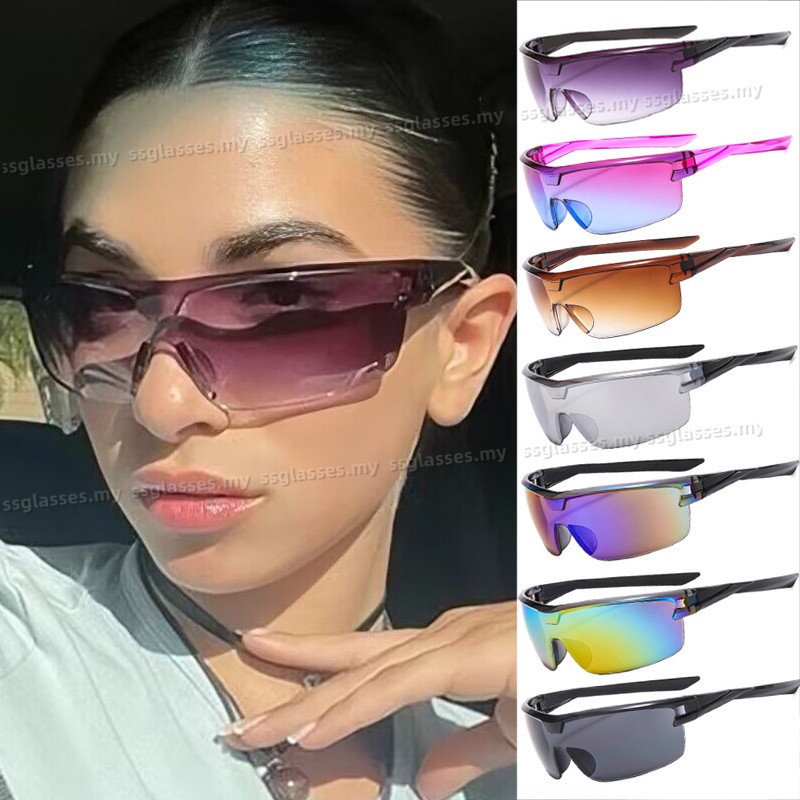 E Óculos De Sol Para Homens Mulheres Tons De Cor Gradiente Espelho Condução Equitação Esportes Viagem Resistência UV Y2k