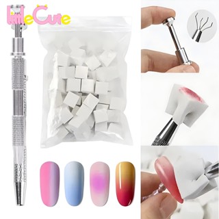 Manicure DIY Stamper Tool/Nail Art Mini Tofu Block Patting Gel Esponjas/Gradient Blusher Mistura Esponja Quadrada/Pinça