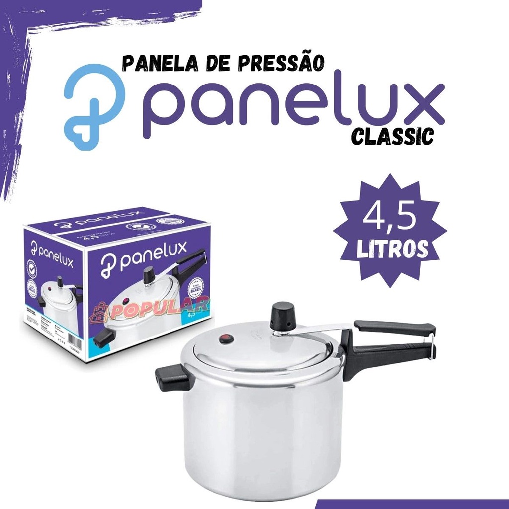 Panela De Pressão 4,5litros Polida Panelux Classic