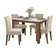 Conjunto de Mesa Sala de Jantar Miami com 4 Cadeiras Trieste Suede 1,20m Cedro / Off White / Areia D