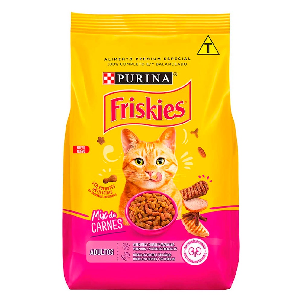 Ração Friskies Para Gatos Adultos Mix de Carne 3kg