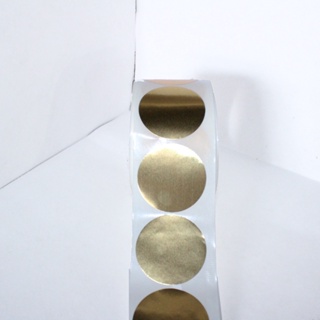 Etiqueta Fosca Dourada, 5 cm P/ Chancela Rolo 100 Unid em Oferta na Shopee