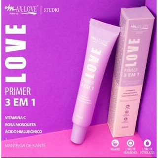 Primer 3 em 1 Pré Maquiagem Hidratante Max Love