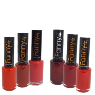 ESMALTES TONS VERMELHOS FANNY 6 UNIDADES PROMOÇÃO em Oferta na Shopee