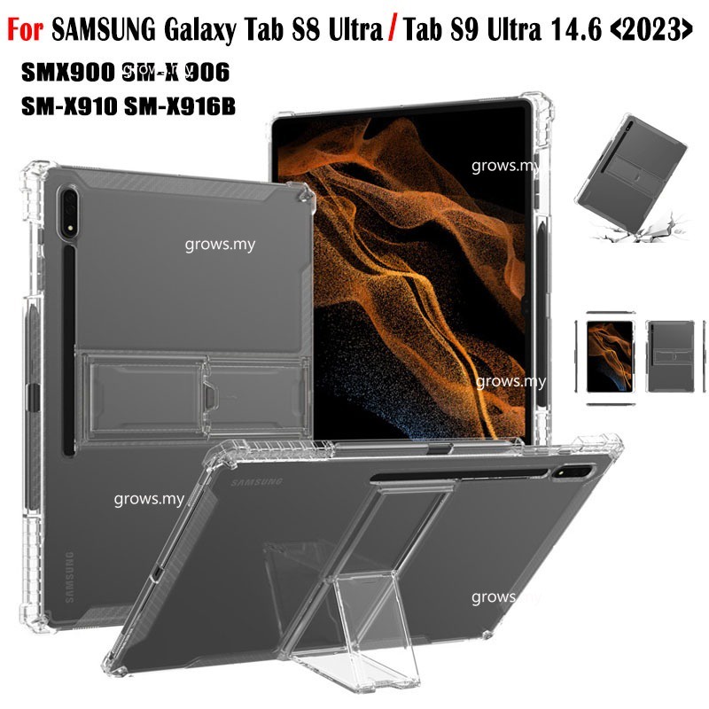 Capa Para Tablet SAMSUNG Galaxy Tab A9 + 11 " S9FE S9 Ultra 14.6 S9FE + 12.4 " S8 Plus S7 + S6 Lite 10.4 A8 10.5 A9 A7 8.7 De Suporte Ajustável Transparente Com Compartimento Caneta