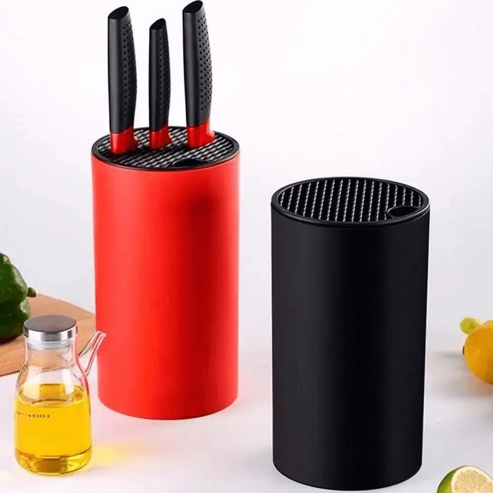 Suporte Para Facas De Cozinha Cepo Organizador Multiuso Plástico Talheres Utensílios Tesoura Faqueiro