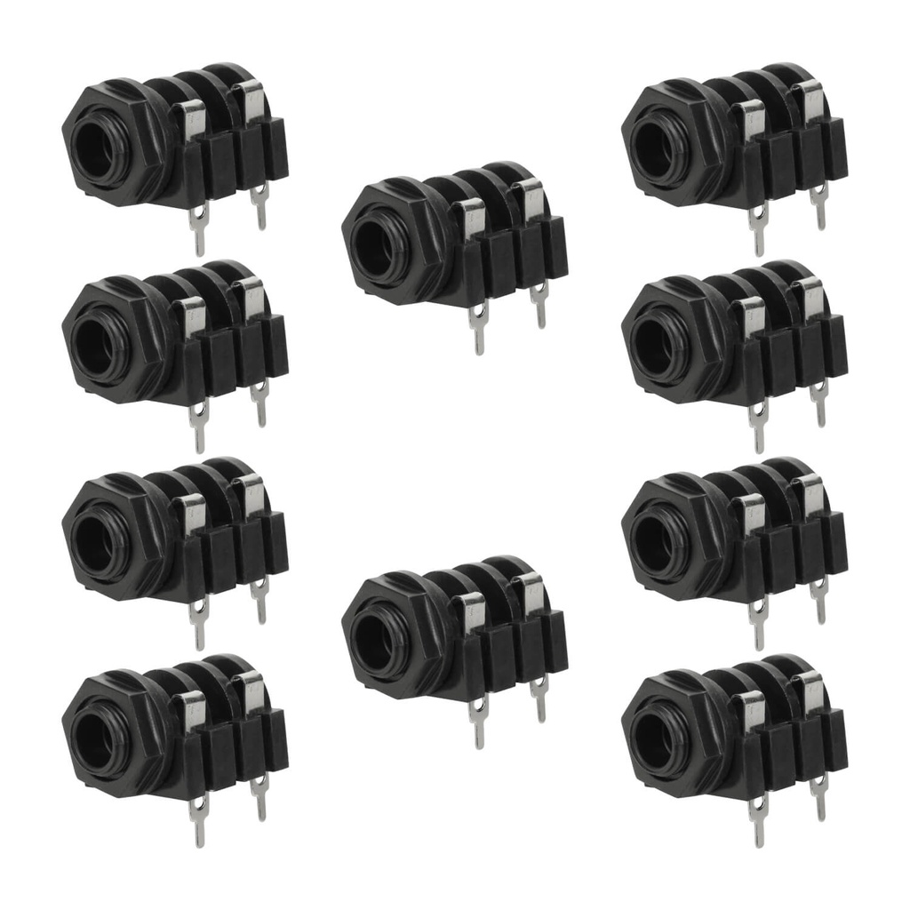 10x Jack J10/P10 Fêmea Mono - Painel Placa - Circuito aberto