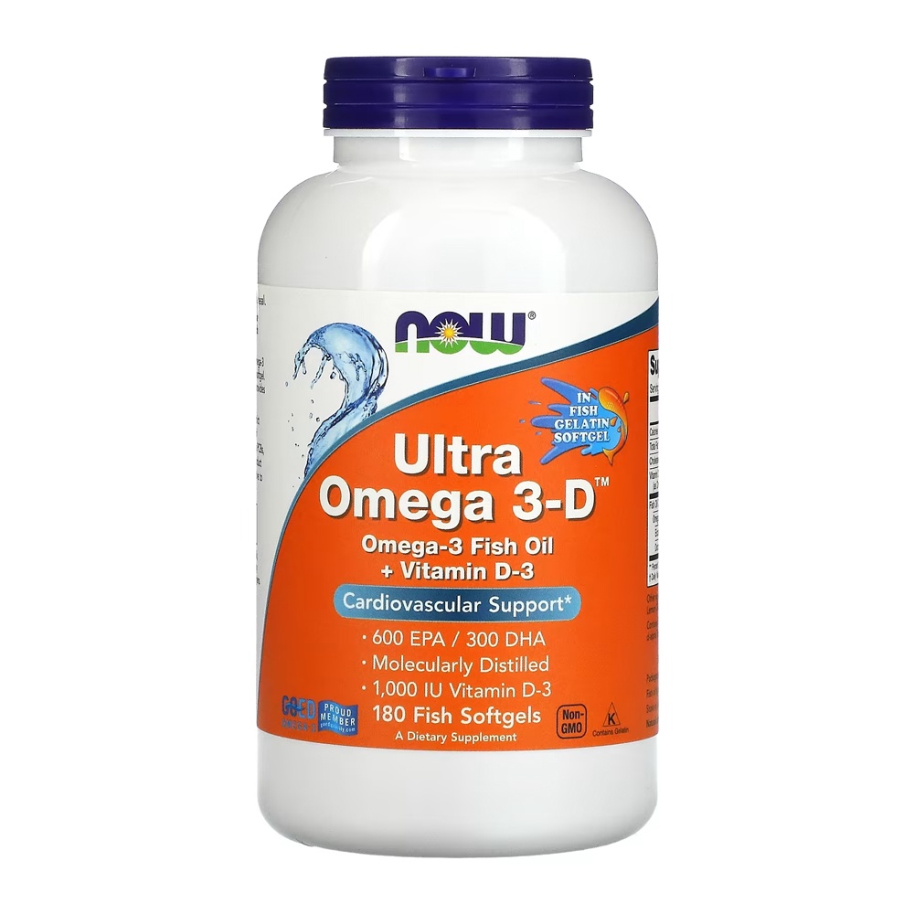 Ultra Omega 3D Now Foods 600Epa/300Dha 180Soft Importado - Health
