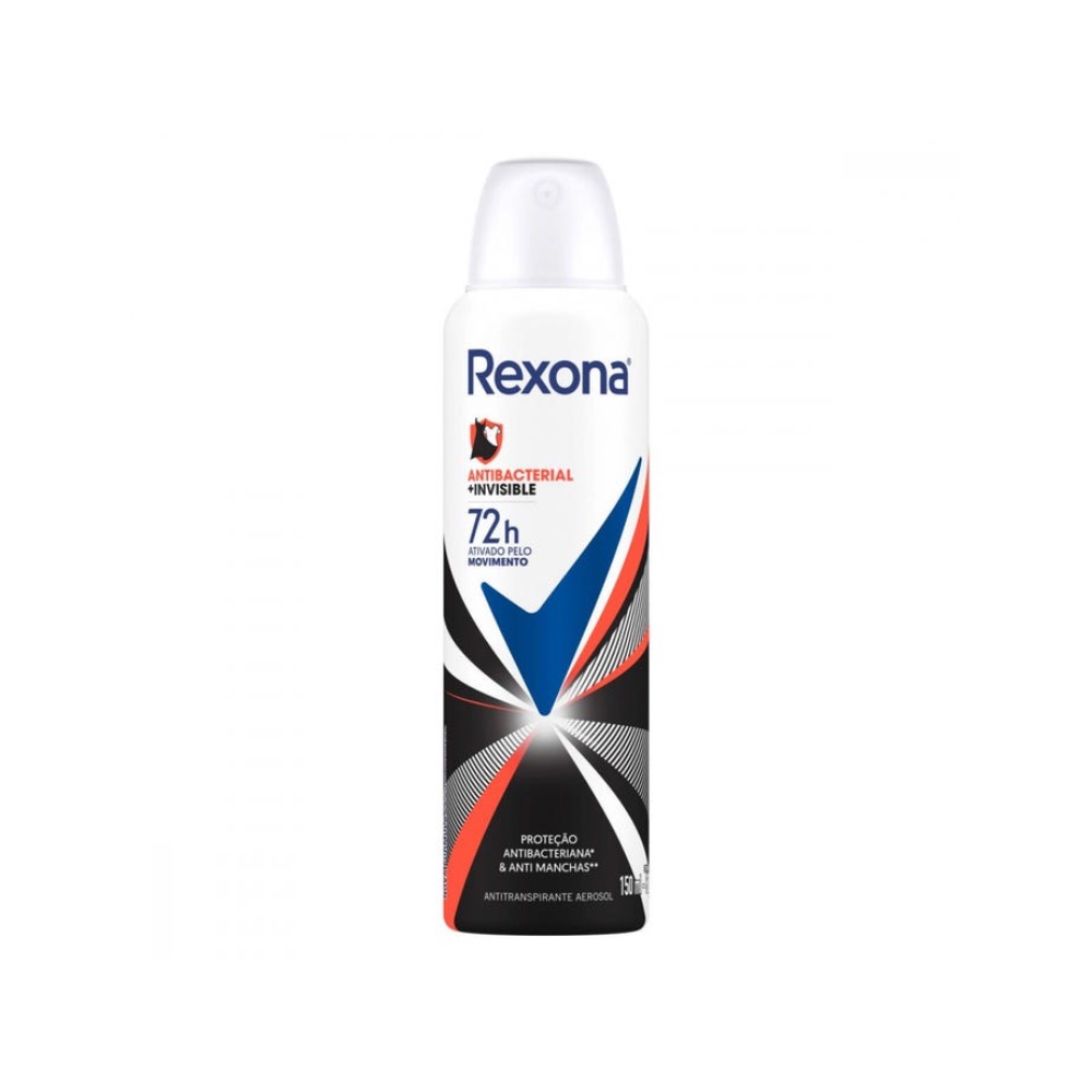 Desodorante Rexona Antibacterial + Invisible Aerossol Antitranspirante 150ml