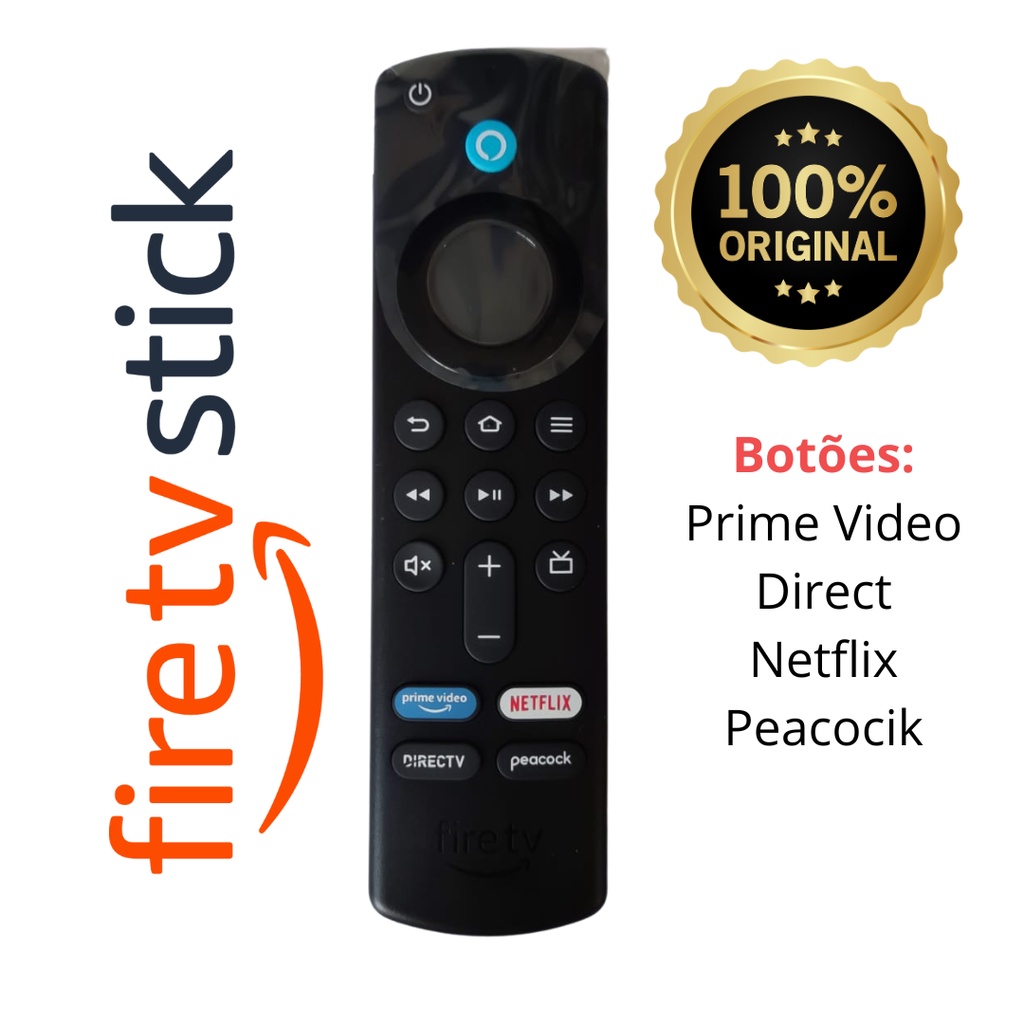 Controle ORIGINAL Com Voz Amazon Fire Tv Lite Fire Stick 4k