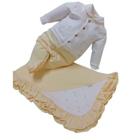 Kit Saída Maternidade Bebê Menina Luxo Bordada Paraiso 12270
