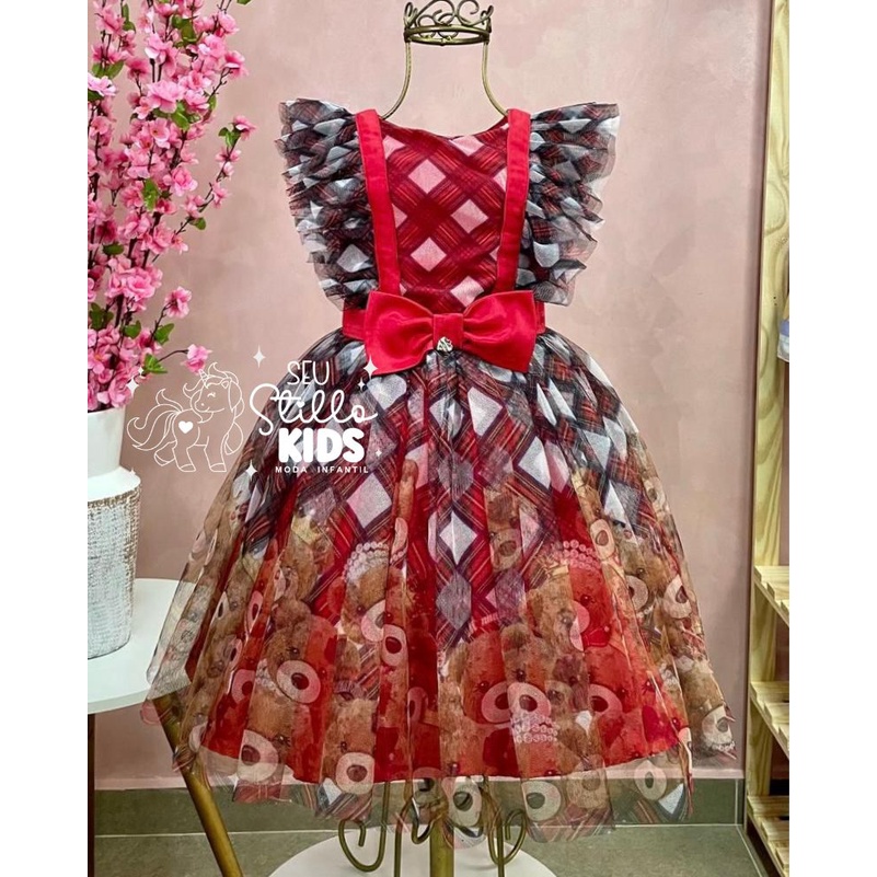 Vestido Festa Infantil Petit Cherie Inverno Rainha Vermelha - Monnalisa