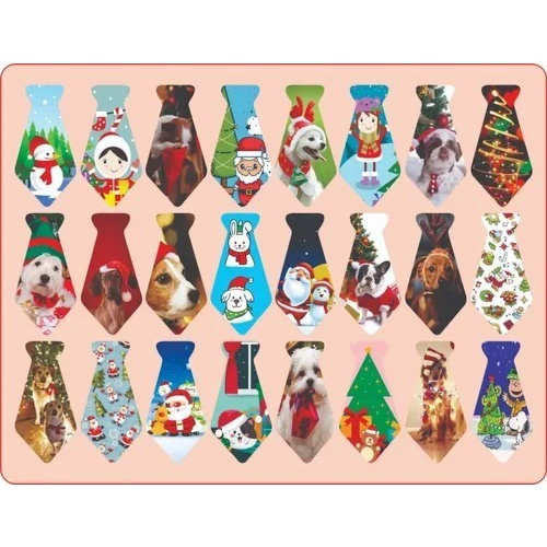 50 Gravatas Natal Pet Shop Banho E Tosa  Para Gato e CachorroNatalinas ( Atacado ) Promoção