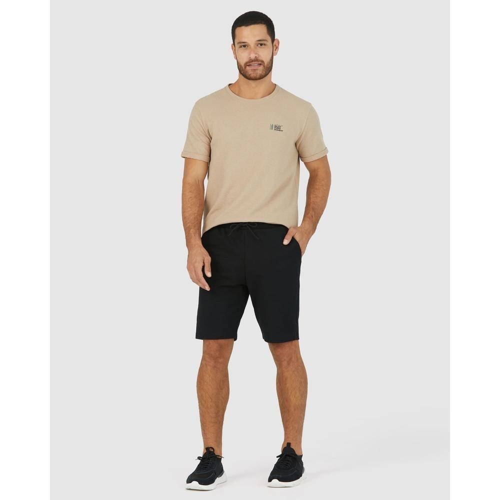 Bermuda Básica Masculina Cintura Média Em Moletom Sem Flanela em Oferta na Shopee