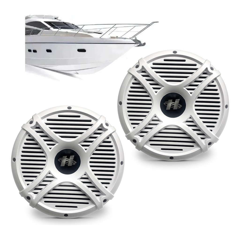 Kit 2 ALTO FALANTE 10 POLEGADAS SUBWOOFER HURRICANE M10 MARINIZADO NÁUTICO 600W