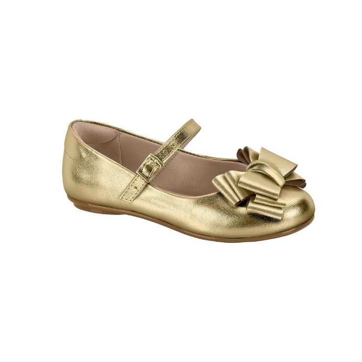 Sapatilha Menina Laço Metalizada Molekinha 2083.1122