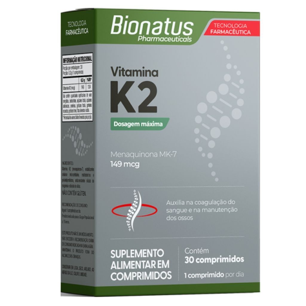 VITAMINA K2 BIONATUS COM 30 CÁPSULAS