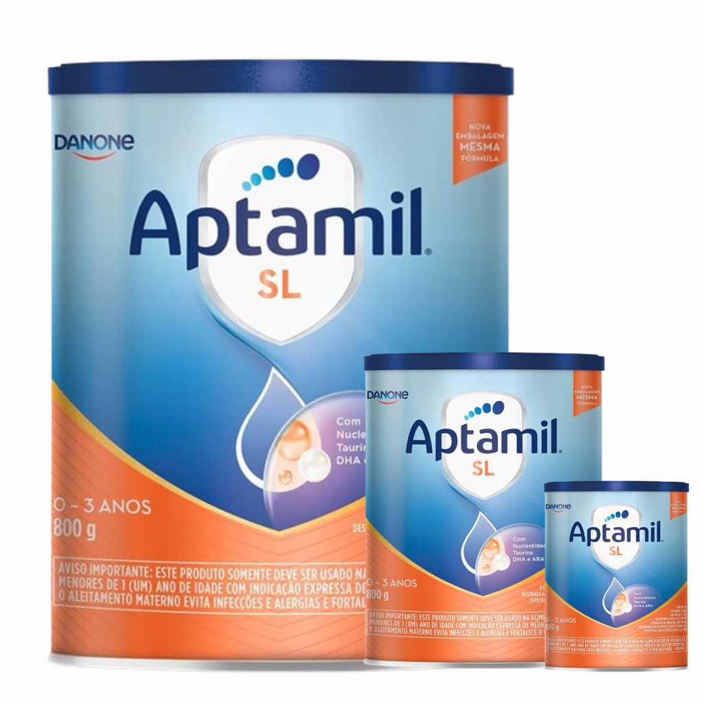 3 latas Fórmula Infantil Em Pó  Danone Aptamil Proexpert Sl  Em Lata De 800g -
