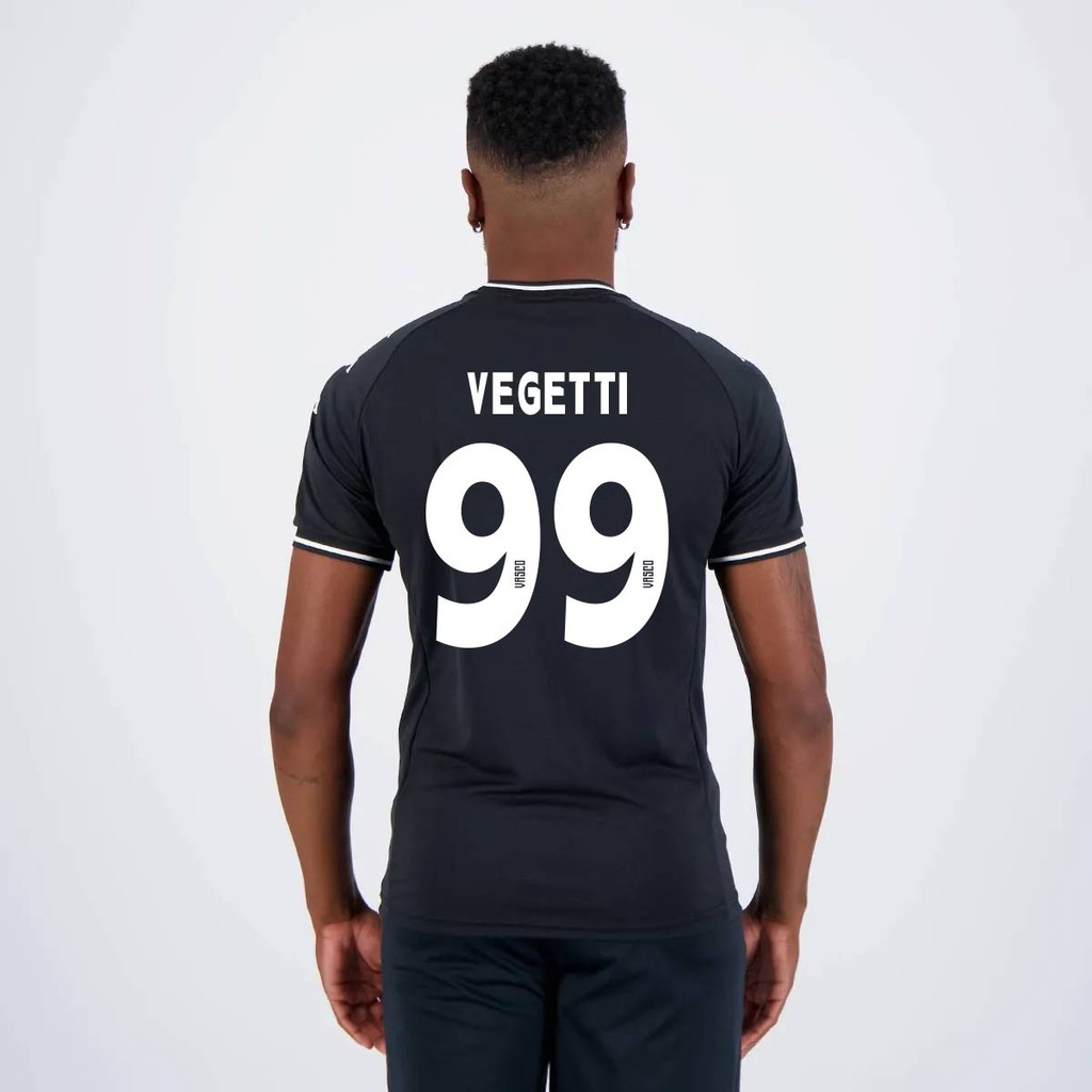 Camisa Kappa Vasco Supporter 2024 Preta 99 Vegetti - Sports & Outdoors