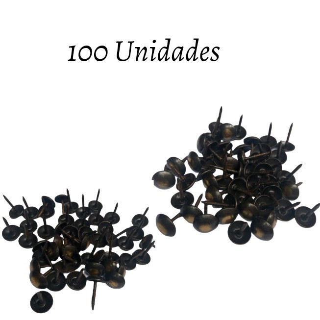 Kit Tachinhas Tachas Fumê 100 Unidades Para Madeira, Capitone 10mm