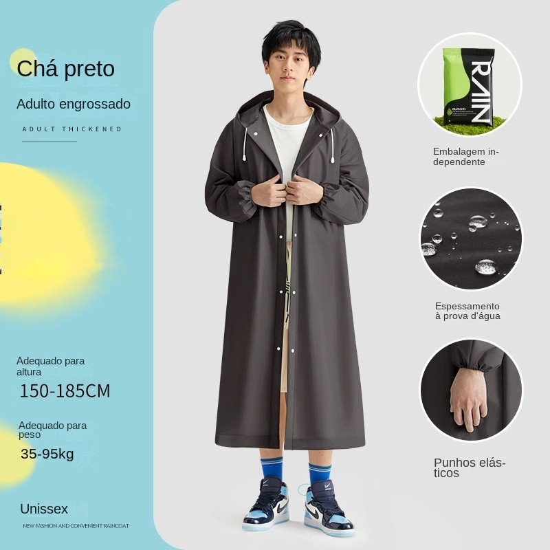 Capa Chuva Impermeável EVA Com Capuz Transparente Reutilizável Proteção Dobrável Shows Eventos Passeios em Oferta na Shopee